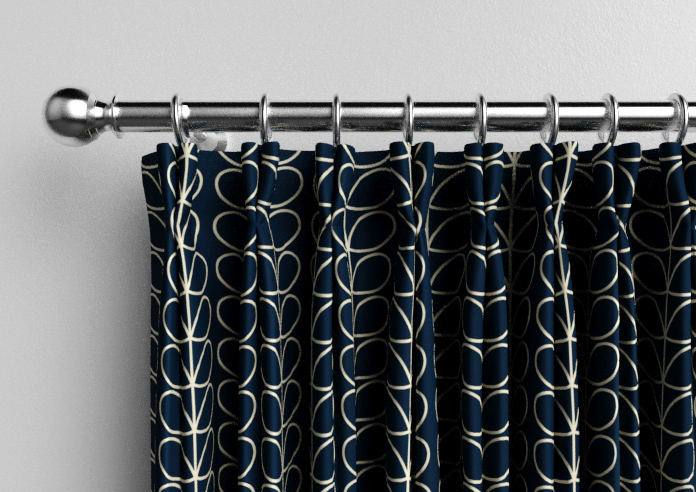 Orla Kiely Linear Stem, Navy Whale - Made to Measure Curtains - Image 10